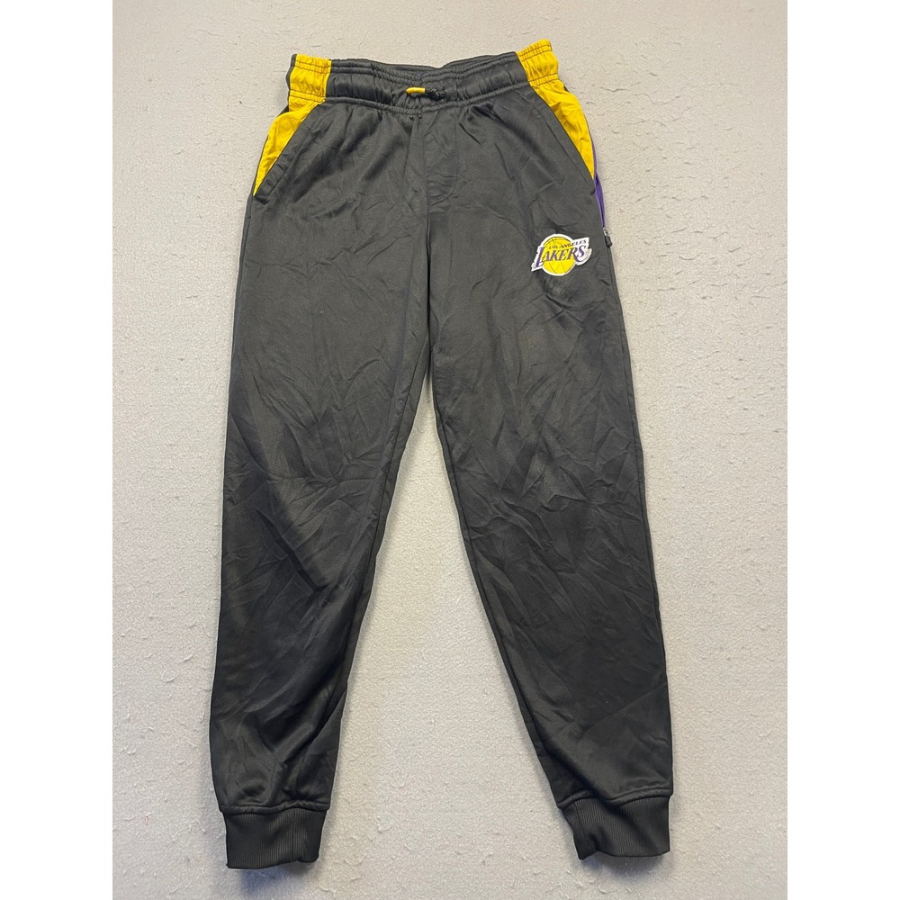 Ultra Game NBA Lakers Jogger Polyester Black Yellow Purple Size 10-12 Youth